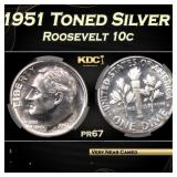 CACG 1951 Proof Roosevelt Dime Toned Silver 10c pr