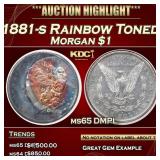 1881-s Morgan Dollar Rainbow Toned $1 ms65 DMPL PC