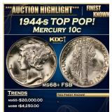 1944-s Mercury Dime TOP POP! 10c ms68+ FSB SEGS