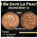 1803 Sm Date Lg Fraction Draped Bust Large Cent 1c