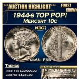 1944-s Mercury Dime TOP POP! 10c ms68+ FSB SEGS