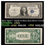**Star Note** 1935D $1 Blue Seal Silver Certificat