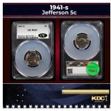 CACG 1941-s Jefferson Nickel 5c ms64 CACG