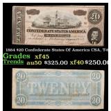 1864 $20 Confederate States Of America CSA, T-67 G