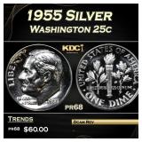 1955 Proof Washington Quarter Silver 25c Grades pr