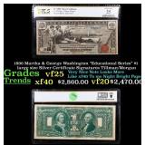 1896 $1 large size Silver Certificate Martha & Geo