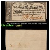 1870 State of North Carolina $40 Note Grades cu62