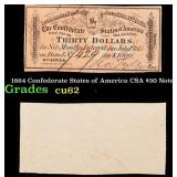 1864 Confederate States of America CSA $30 Note Gr