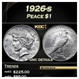 1926-s Peace Dollar $1 Grades unc details