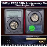 PCGS 1967-p Washington Quarter PCGS 35th Anniversa