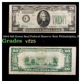 1934 $20 Green Seal Federal Reserve Note Philadelp