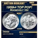 ***Auction Highlight*** 1959-p Roosevelt Dime TOP