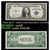**Star Note** 1935E $1 Blue Seal Silver Certificat
