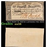 1870 State of North Carolina $40 Note Grades au58