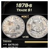 1878-s Trade Dollar $1 Grades vf35