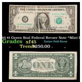 1995 $1 Green Seal Federal Revser Note *Mint Error