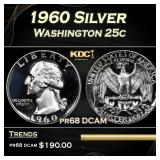 1960 Proof Washington Quarter Silver 25c Grades pr