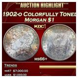 1902-o Morgan Dollar Colorfully Toned $1 ms66+ SEG