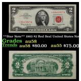 **Star Note** 1963 $2 Red Seal United States Note