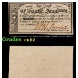 1870 State of North Carolina $40 Note Grades cu62