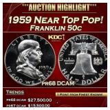 1959 Proof Franklin Half Dollar Near Top Pop! 50c