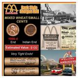 Lincoln Wheat Cent 1c Mixed Roll Orig Brandt McDon