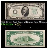 1934C $10 Green Seal Federal Reseve Note Minneapol