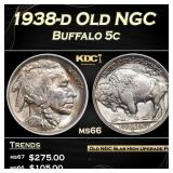 NGC 1938-d Buffalo Nickel Old NGC 5c ms66 NGC
