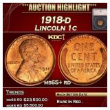 1918-d Lincoln Cent 1c ms65+ rd SEGS