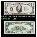 1934C $10 Green Seal Federal Reseve Note Chicago,