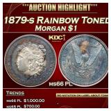 1879-s Morgan Dollar Rainbow Toned $1 ms66 PL PCI