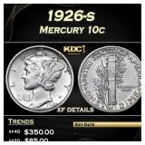 1926-s Mercury Dime 10c Grades xf details