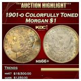 1901-o Morgan Dollar Colorfully Toned 1 ms66+ SEGS