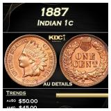 1887 Indian Cent 1c Grades au details
