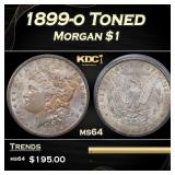 1899-o Morgan Dollar Toned $1 ms64 ICG