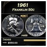 1961 Proof Franklin Half Dollar 50c pr69 SEGS