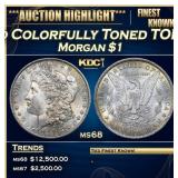 1884-o Morgan Dollar Colorfully Toned TOP POP! $1