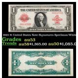 1923 $1 United States Note Grades Select AU Signat