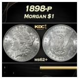 1898-p Morgan Dollar 1 Grades ms62+