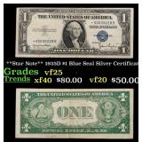 **Star Note** 1935D $1 Blue Seal Silver Certificat