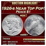 1926-s Peace Dollar Near Top Pop! $1 ms66+ SEGS