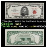 **Star Note** 1963 $5 Red Seal United States Note