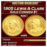 1905 Lewis & Clark Gold Commem Dollar 1 ms66 SEGS