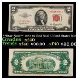 **Star Note** 1953 $2 Red Seal United States Note