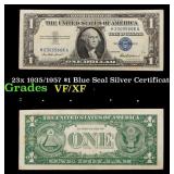 23x 1935/1957 $1 Blue Seal Silver Certificates Gra