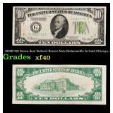1928B $10 Green Seal Federal Reseve Note Redeemabl