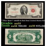**Star Note** 1953B $2 Red Seal United States Note