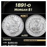 1891-o Morgan Dollar $1 Grades au53