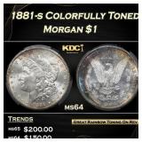 PCGS 1881-s Morgan Dollar Colorfully Toned $1 ms64