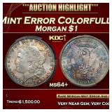 PCGS 1882-p Morgan Dollar Mint Error Colorfully To